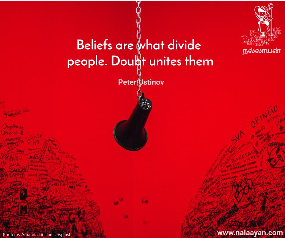 Peter Ustinov on Beliefs and Doubts