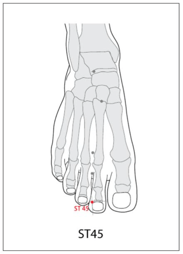 ST 45 Acupuncture Point